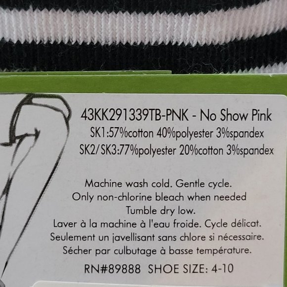 💖HP💖NWT KATE SPADE 3 Pair No Show Socks OS Trendy Pink Designer New York Funky - Picture 13 of 13